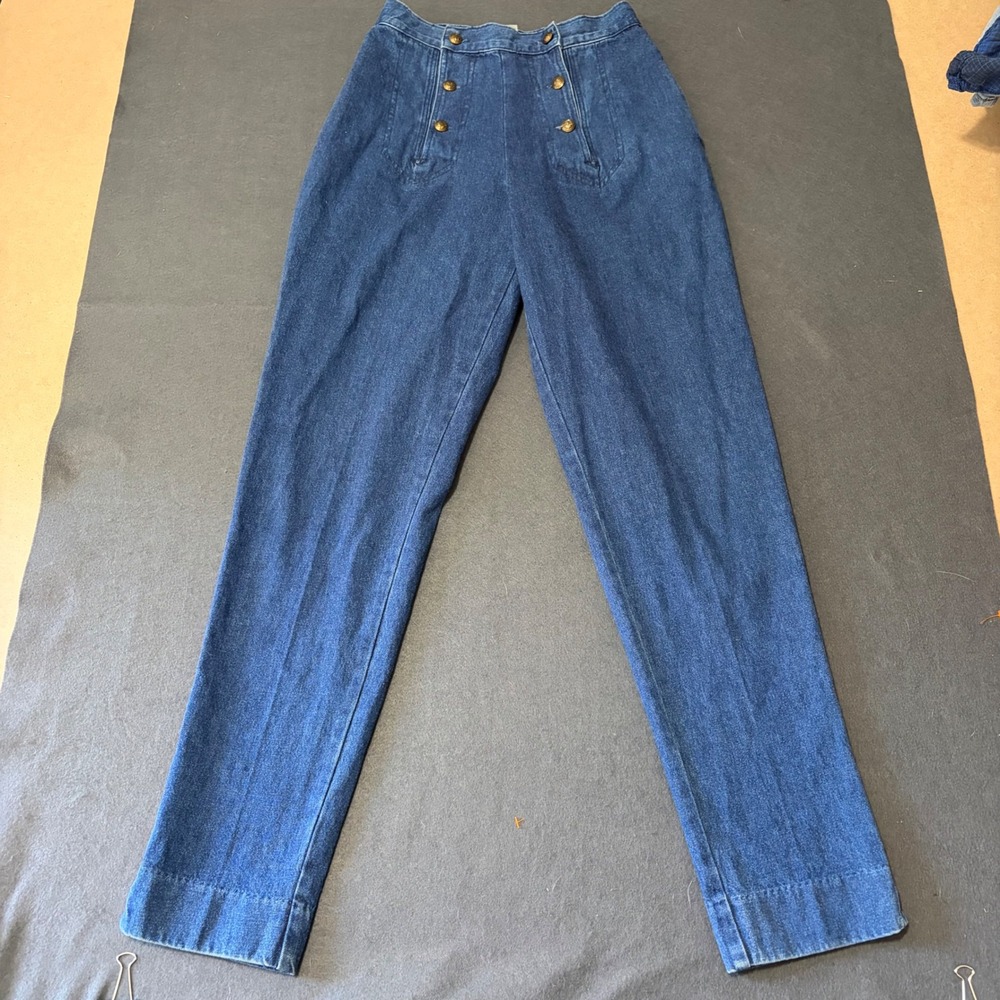Calvin Klein Retro Sailor Jeans Women Size 6 Blue Denim High Waist Vintage Core